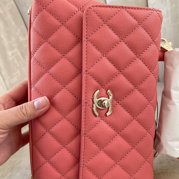 NEW CHANEL 22A Pink Caviar Small/ Old Mini Coco Handle Flap w/ receipt - Picture 13 of 15
